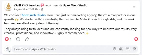 Recommandation ZAHI PRO Services sur Facebook